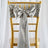 5 pack - 6"x106" Silver Satin Chair Sashes