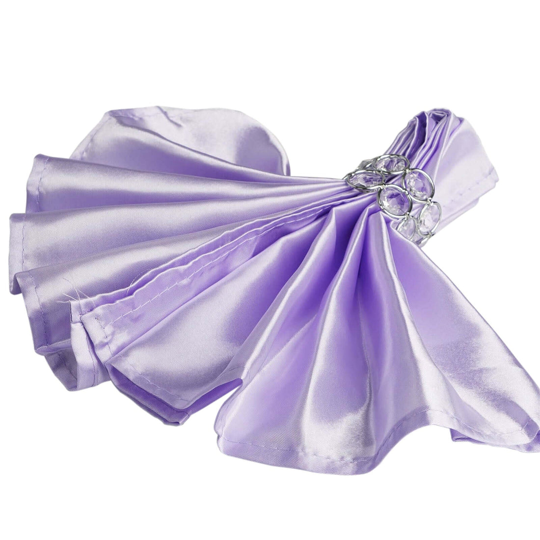 5 Pack Satin Napkins 20"x20" Lavender Lilac - Soft Reusable Cloth Napkins