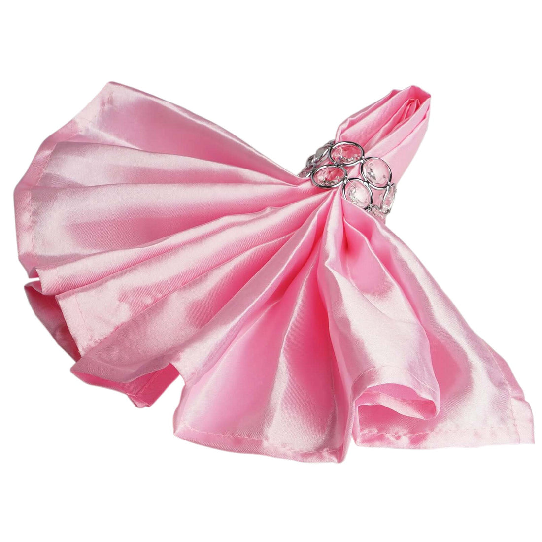 5 Pack Satin Napkins 20"x20" Pink - Soft Reusable Cloth Napkins