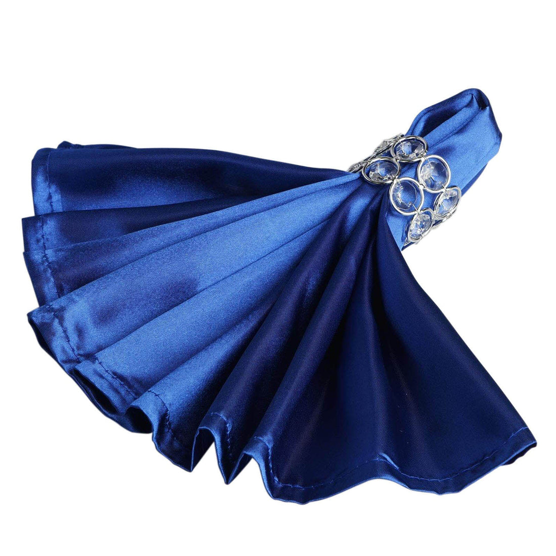 5 Pack Satin Napkins 20"x20" Royal Blue - Soft Reusable Cloth Napkins