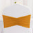 5 Pack Gold Wide Ruffled Spandex Chair Sash Band 