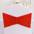 5 Pack Red Wide Ruffled Spandex Chair Sash Band
