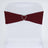 5 Pack Burgundy Spandex Stretch Chair Sashes Bands Heavy Duty with Two Ply Spandex - 5x12inch
