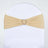5 Pack Champagne Spandex Stretch Chair Sashes Bands Heavy Duty with Two Ply Spandex - 5x12inch