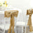 6 Inch x 106 Inch Chair Sashes Gold Accordion Crinkle Taffeta 5 Pack