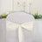 Accordion Crinkle Taffeta 6 Inch x 106 Inch Ivory Chair Sashes 5 Pack
