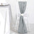 Accordion Crinkle Taffeta 6 Inch x 106 Inch Silver Chair Sashes 5 Pack