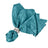 5 Pack Taffeta Napkins 20"x20" Peacock Teal - Accordion Crinkle Cloth Napkins