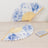 5-Pack Paper Folding Fans in White & Blue French Toile Pattern, Handheld Party Favors
