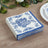 50 Pack 2-Ply Paper Cocktail Napkins in White Royal Blue Damask Pattern