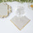 50 Pack | 2 Ply Soft Gray With Gold Foil Edge Party Paper Napkins