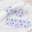50 Pack White Blue Paper Napkin Rings in French Toile Floral Pattern