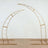 6.5ft Gold Metal Half Crescent Moon Wedding Arch Flower Stand, Curved Arbor Balloon Frame
