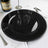 6 Pack 13inch Beaded Black Acrylic Charger Plate, Plastic Round Dinner Charger