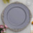 10 Inch Size Charcoal Gray Color Gold Leaf Embossed Rim Dinner Plates