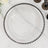 6 Pack Clear Acrylic Plastic Charger Plates With Black Beaded Rim - 13inch