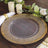 6 Pack Clear Acrylic Charger Plates With Gold Hammered Rim