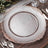 Clear Rose Gold 13 Inch Charger Plates With Embossed Baroque And Antique Rim 