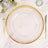 6 Pack 13inch Beaded Gold Clear Acrylic Charger Plate, Plastic Round Dinner Charger