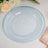 6 Pack Transparent Dusty Blue Acrylic Beaded Rim Charger Plates - 13inch