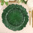6 Pack Of 13 Inch Hunter Emerald Green Round Acrylic Plastic Reef Charger Plates