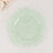 6 Pack Transparent Green Round Reef Acrylic Plastic Charger Plates, Dinner Charger Plates