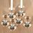 6 Pack Gold Metal Taper Candle Holders with Crystal Ball, Elegant 3.5" Vintage Candle Stick Stands