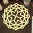 6 Pack Metallic Gold Laser Cut Geometric Star Placemats, 13inch Round Disposable Cardboard Dining