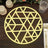 6 Pack Metallic Gold Laser Cut Geometric Triangle Placemats 13inch Round Disposable Cardboard Dining