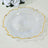 6 Pack Clear Round Reef Acrylic Plastic Charger Plates With Gold Rim, Dinner Charger Plates - 13inch