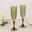 6-Pack Transparent Plastic Champagne Glasses 8oz, Crystal Cut Style Dusty Sage Green - Shatterproof