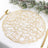 6 Pack | 15inch Gold Metallic String Woven Placemats, Round Table Mats