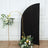6ft Matte Black Fitted Spandex Half Moon Wedding Arch Cover, Custom Fit Chiara Backdrop Stand Cover