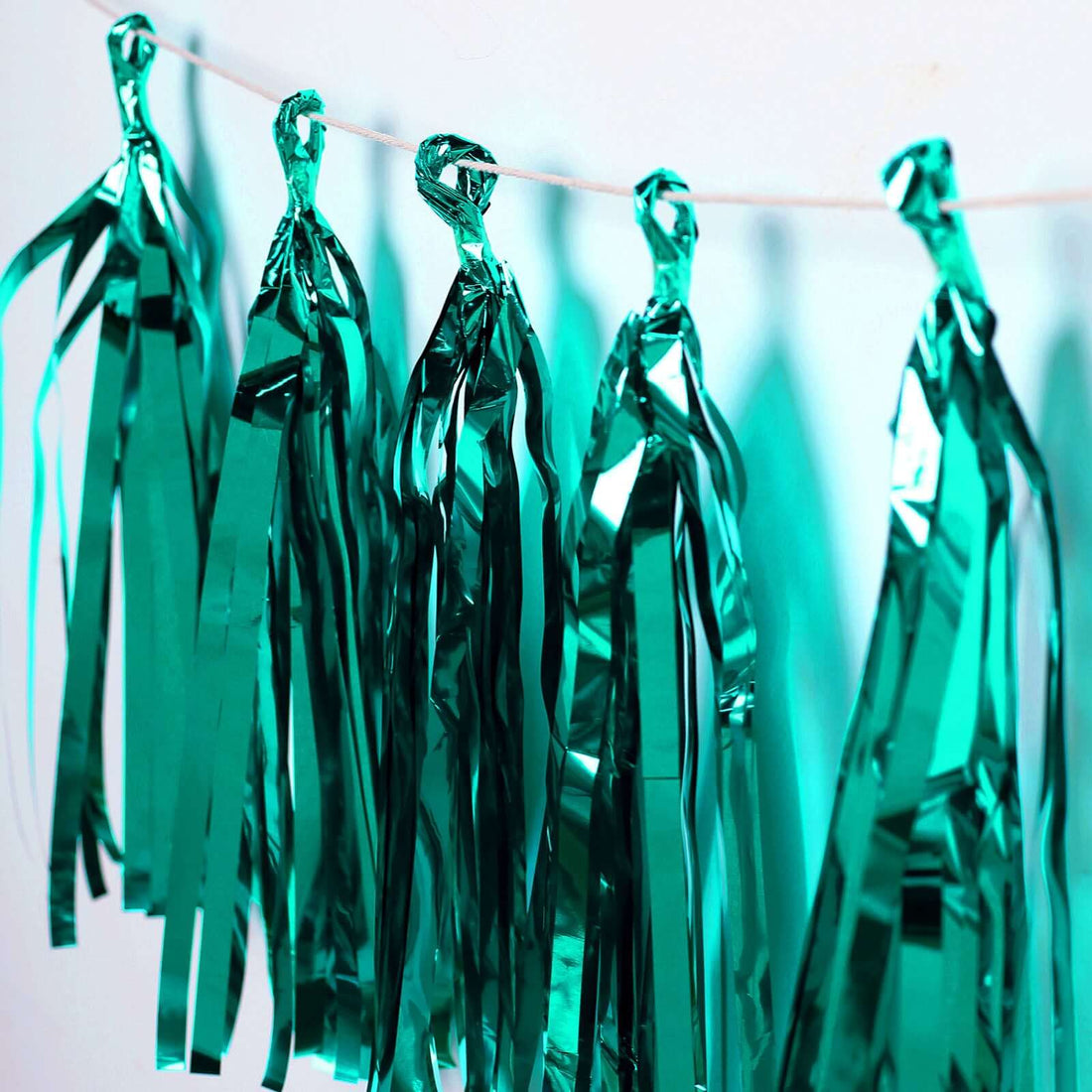 7.5 ft Long Turquoise Tassel Garland