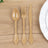 72 Pack Baroque Style Matte Gold Plastic Silverware Set, Heavy Duty Disposable Forks