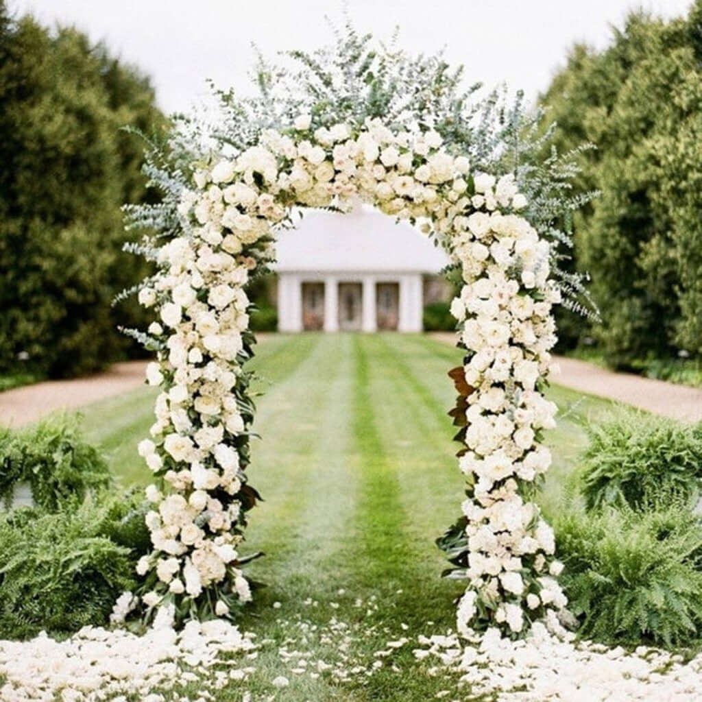 7ft Metal Wedding Arch, Flower Frame Arbor Backdrop Stand