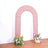8ft Rose Gold Spandex Fitted Open Arch Backdrop Cover With Shimmer Tinsel Finish
