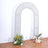 8ft Silver Spandex Fitted Open Arch Backdrop Cover With Shimmer Tinsel Finish
