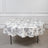 Polyester Round Tablecloth 90inch White with Black French Toile Pattern - Sophisticated Table Cover