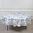 Polyester Round Tablecloth 90inch White with Blue French Toile Pattern - Sophisticated Table Cover