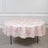 Polyester Round Tablecloth 90inch White with Pink French Toile Pattern - Sophisticated Table Cover