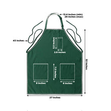 Green Premium Polyester Kitchen Chef Apron with Adjustable Neck and Long Ties