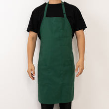 Green Premium Polyester Kitchen Chef Apron with Adjustable Neck and Long Ties