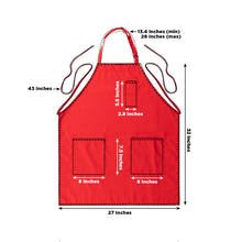 Red Premium Polyester Kitchen Chef Apron with Adjustable Neck and Long Ties