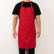 Red Premium Polyester Kitchen Chef Apron with Adjustable Neck and Long Ties