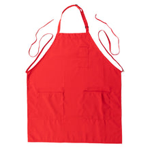 Red Premium Polyester Kitchen Chef Apron with Adjustable Neck and Long Ties#whtbkgd