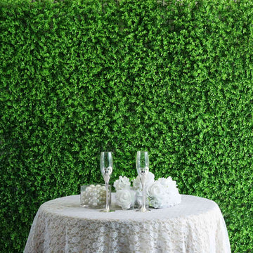 Baby Green Boxwood Hedge Garden Wall Backdrop Mat 4 Artificial Panels 11 Sq ft.