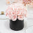 Prearranged Rose Centerpiece Arrangement, Blush 27pcs Roses with Black Round Gift Box
