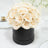 Prearranged Rose Centerpiece Arrangement, Ivory 27pcs Roses with Black Round Gift Box