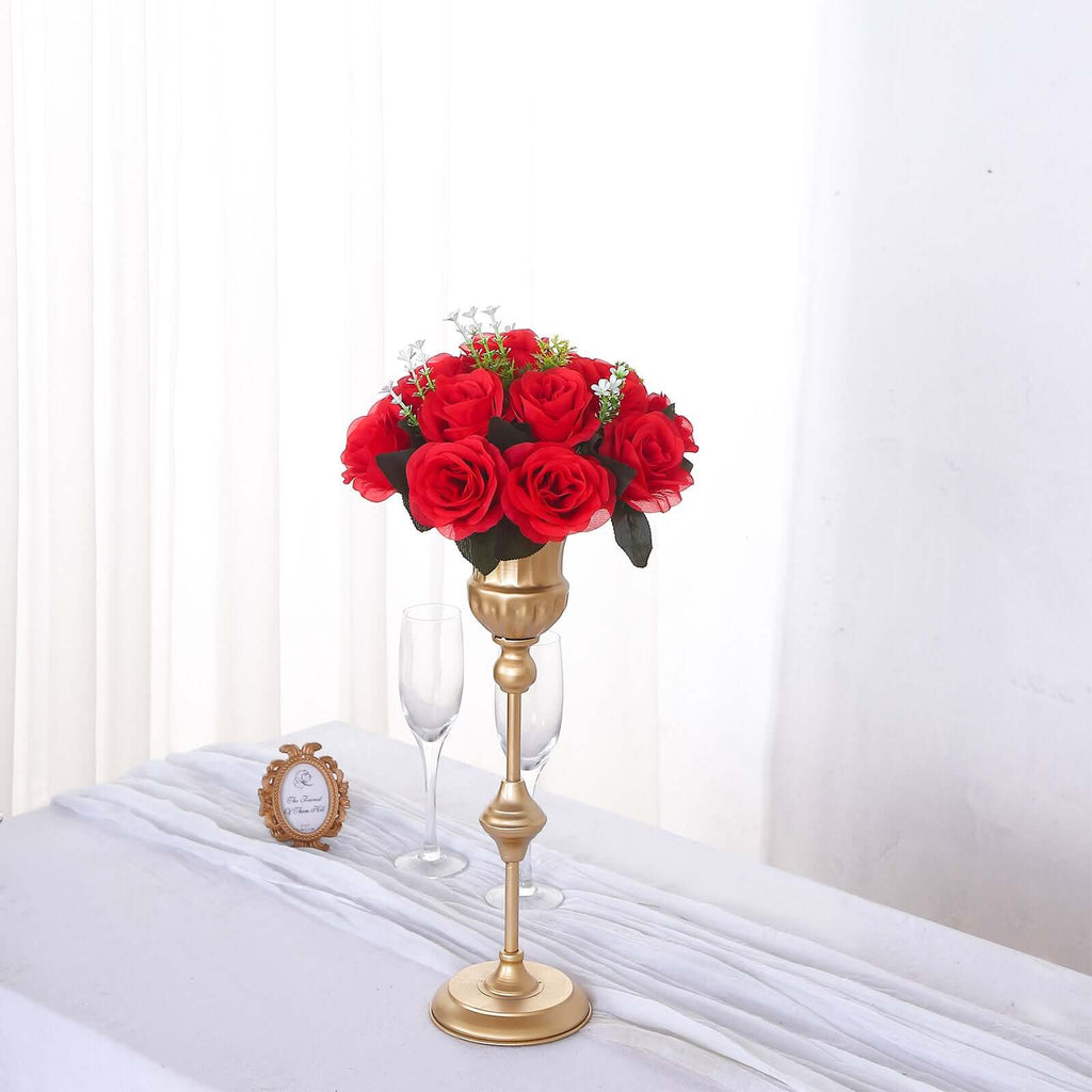 2-Pack Red Silk Rose Ball Bouquets | eFavormart.com